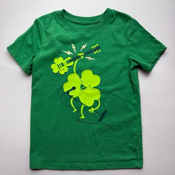 Cat & Jack Other - Cat & Jack Boys St Patrick Graphic T Shirt Green Shamrock & Roll Toddler Size 5T